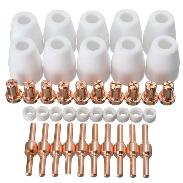 40pcs Aria Plasma Cutter Consumabili Estendere Punte for PT31 LG40 Torcia CUT40