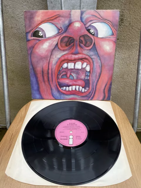 King Crimson In The Court Of The crimson King Textured Label Original Very First