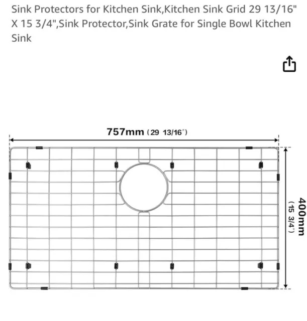 Zeesink Sink Protectors 29 13/16" X 15 3/4",Sink Protector. New! Free Shipping!