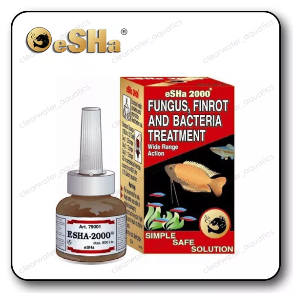 ESHA 2000  Fungus Finrot & Bacteria FISH TANK Aquarium TREATMENT 20ML Medicine