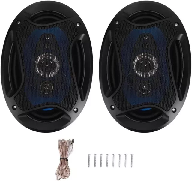 Coppia Casse Auto Da 1000W Ovali Altoparlanti Speaker 4 Vie Con Woofer 6X9"