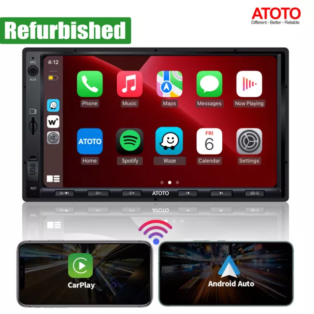 ATOTO F7 Doppel-DIN 7 Zoll Autoradio GPS Bluetooth Wireless CarPlay&Android Auto