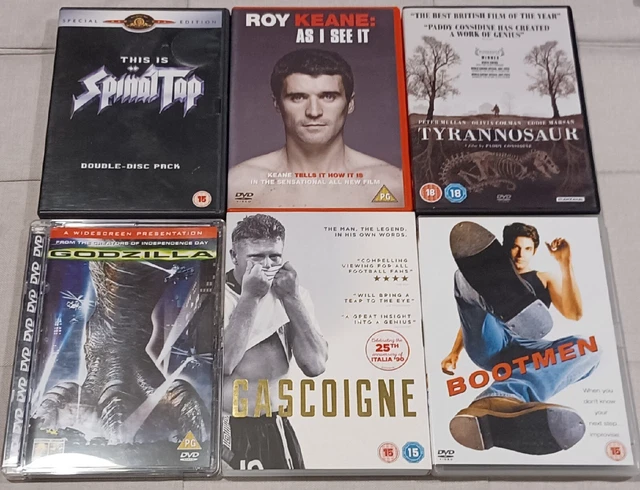 DVD BUNDLE-THIS IS Spinal Tap,Godzilla(Jewel Case),Bootmen,Gazza ...