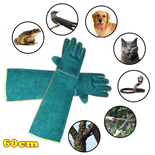Thickened cowhide gloves Anti-Bite Animal Handling Sleeve Welding Melting Porter