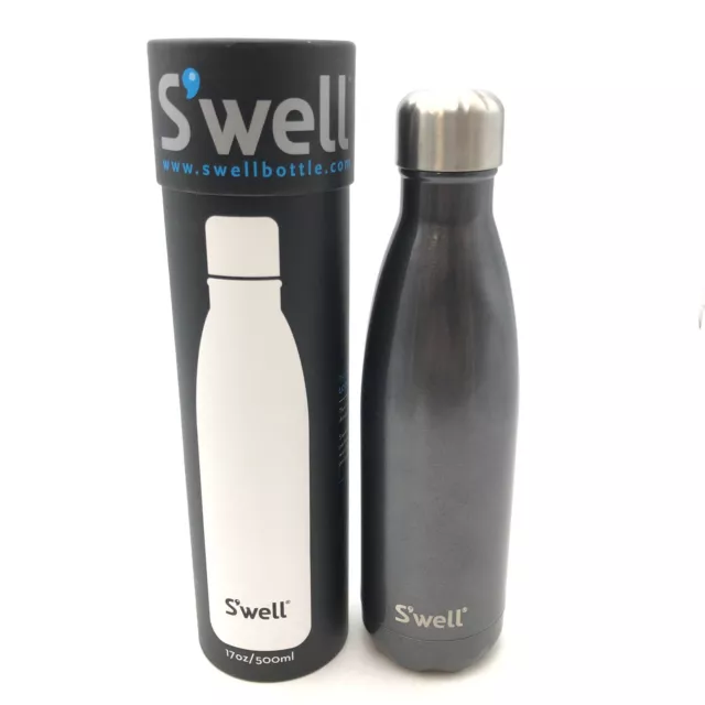 S'well Stainless Steel Triple-Layered BPA Free Water Bottle, 17oz, Gray - NEW