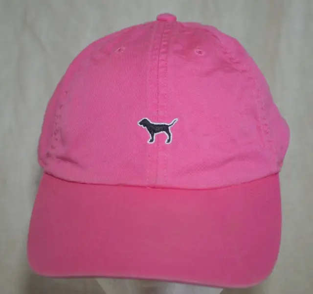 Victorias Secret PINK Baseball Cap Hat Embroidered Dog Logo One Size Adjustable