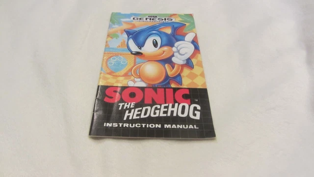 Sonic R Manual SEGA GENESIS SONIC The Hedgehog Original Game Instruction Manual Only ...