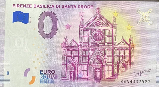 Banconota 0 Euro Firenze Basilica Di Santa Croce Italia 2018-1 Numero Vari