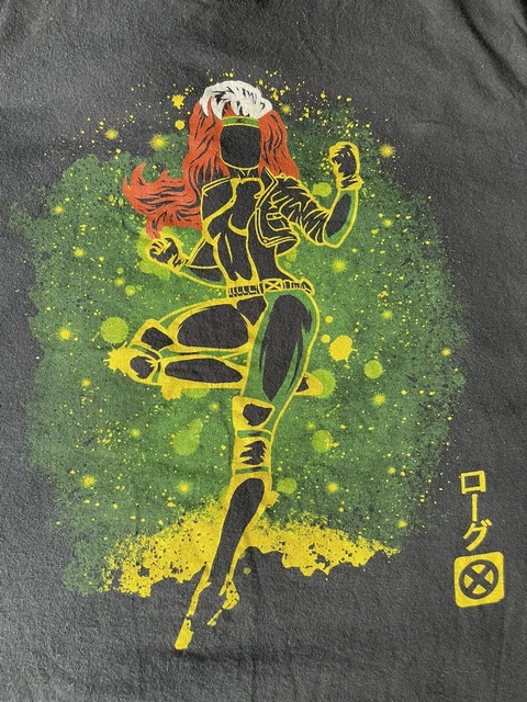 X-Men Rogue Marvel T-Shirt L AVENGERS Gambit Wolverine Storm Cyclops Spiderman