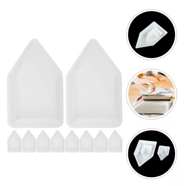 10 Pcs Plastic Weighing Dish Set - Mini Pour Boats for Precise Measurements