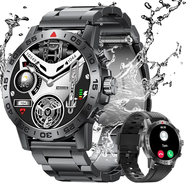 2,01'' AMOLED Smartwatch Uomo con Chiamate Bluetooth, 2025 Nuovo Orologio Fitness con 24/7 Monitor Temperatura Corporea Sonno e Cardiofrequenzimetro, SpO2, Orologio Sportivo 3ATM iOS Android (Argento
