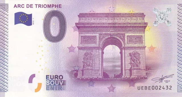 Billet Euro Schein Souvenir Touristique - ARC DE TRIOMPHE UEBE 2015-1