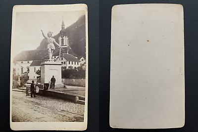 Chapelle de Guillaume Tell  Vintage albumen carte de visite, Suisse A.D.Braun 