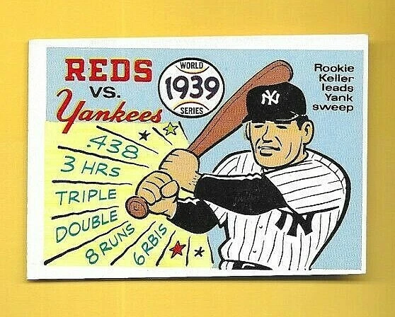 1970 Fleer R.G. LAUGHLIN WORLD SERIES 1939 REDS v YANKEES #36 Blue Back EXMT