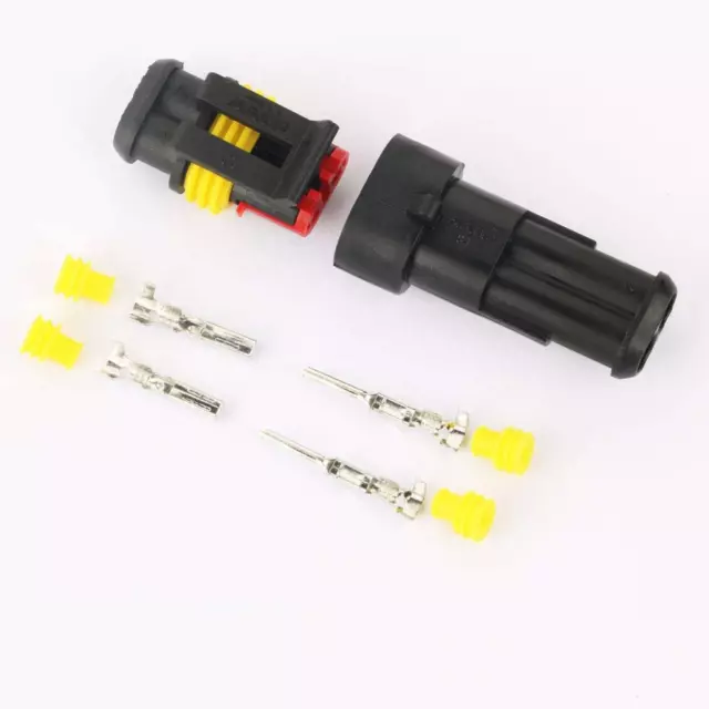 GTIWUNG 10 Tlg 2 Polig Stecker Steckverbinder Wasserdicht, Steckdose Set Für KFZ 2