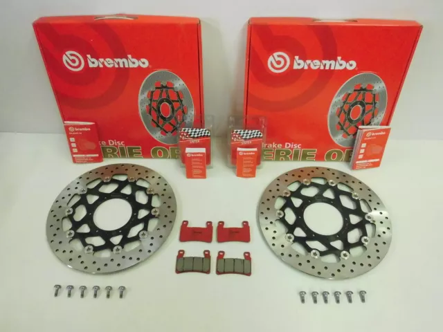 Brembo Bremsscheiben + Bremsbeläge + Schrauben vorne Honda CBR 600 RR CB 1300