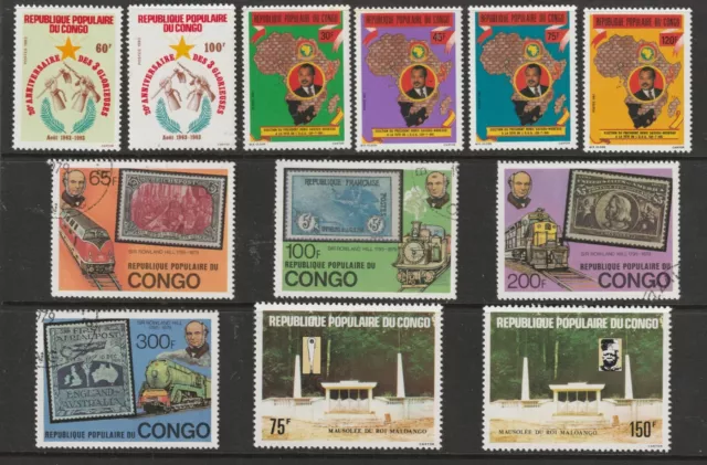 Congo Ppl. Rep. Lot 3 - Postage: (Details below) 2023 Scott Catalog Value $22.05