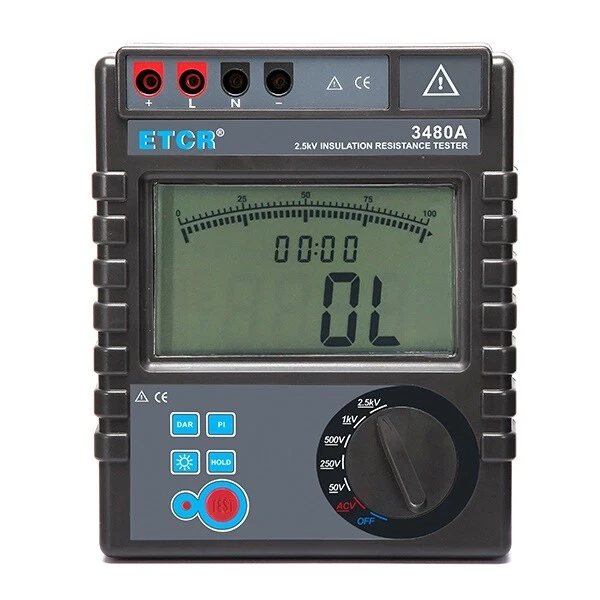 ETCR3480A Tester resistenza isolamento 0,1 MΩ~200GΩ 2500V  IK