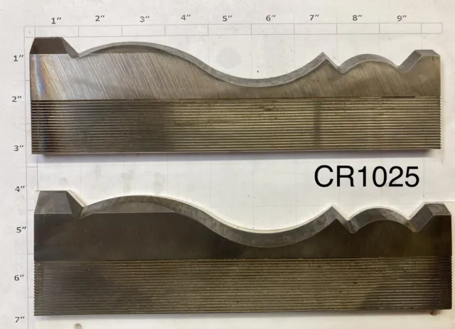 5/16 Corrugated High Speed Steel Molding Knives - Crown Molding Profile -