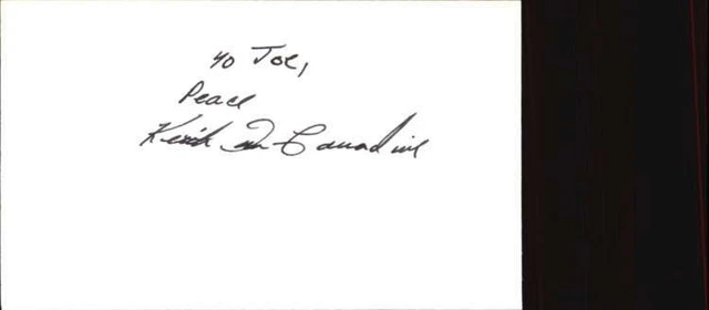 Keith Ian Carradine Actor Nashville Signed 3" x 5" Index Card