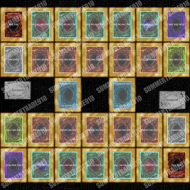 YUGIOH DUEL PLAYMAT 2 player Master Pendulum Zone TCG CCG Game Mat