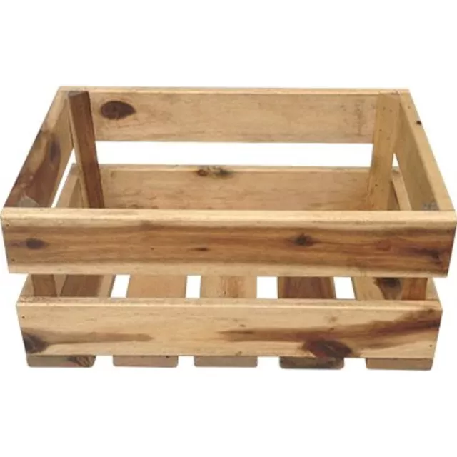 Avera Products AWP015115 11.5" Rectangle Crate Planter, Wood 2