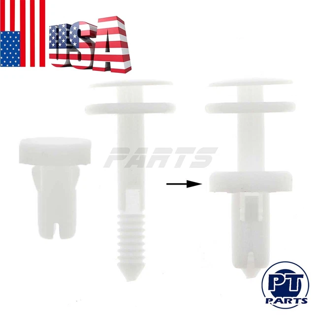 50PCS For GM Truck Chevrolet White Nylon Push Clips Retainer Door Panel Rivet