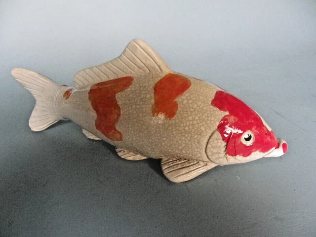 Raku Handarbeit Fish Crazy Clay Studio So. Africa Gerhard de Bier signiert 10" lang 3