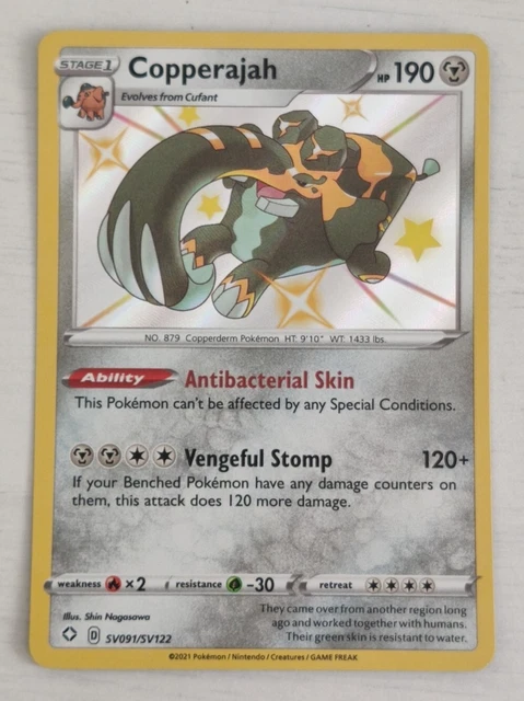 Copperajah SV091/SV122 - Shining Fates - Holo - Shiny Vault - Pokemon Card - NM