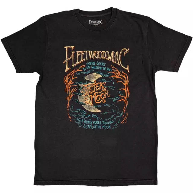 FLEETWOOD MAC  Official  Unisex T- Shirt-Sisters Of The Moon 2  - Black Cotton