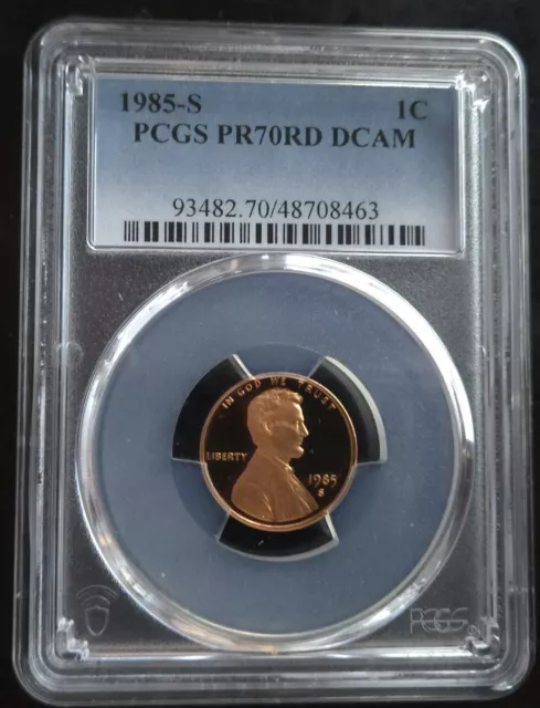 1985-S 1C Pcgs Pr70Rd Dcam Perfect Lincoln Memorial Proof Top Registry Smallcent