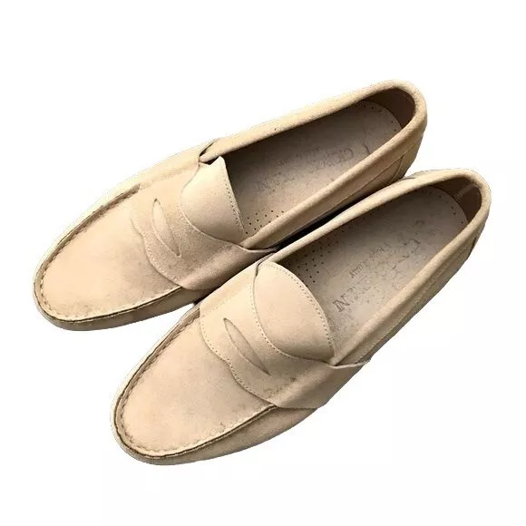 Giorgio Armani Tan Leather Suede Loafers (Size 7 Men's/ Size 8 Women's)