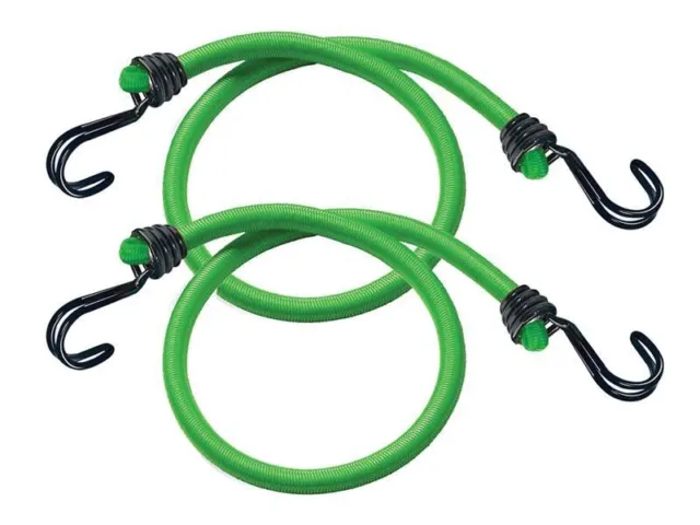 Cerradura maestra - Cable bungee de dos alambres, 80 cm, verde, 2 piezas
