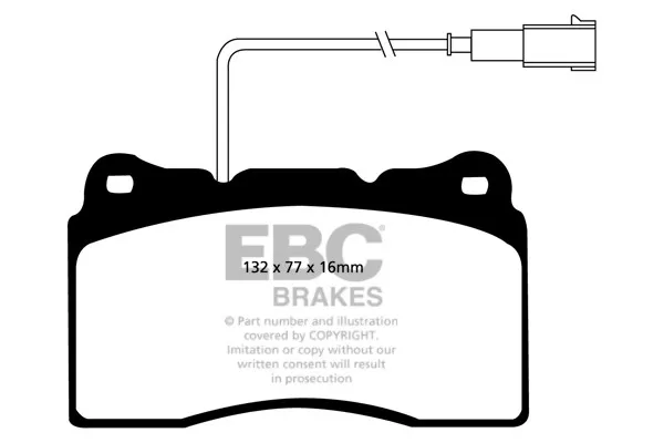 EBC Yellowstuff Front Brake Pads for Alfa Romeo Spider 1.75 Turbo 200HP 2009>10