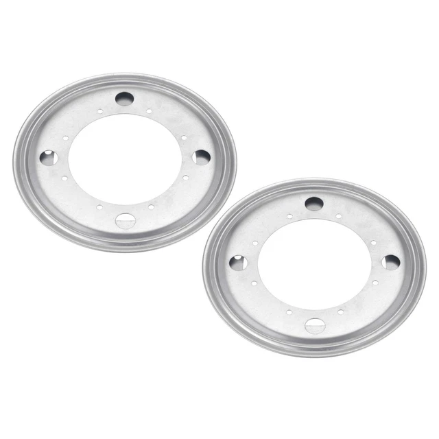 9" Lazy Susan Giratoria Placa Bola Rodamiento Soporte Redonda Plateado Tono 2pzs