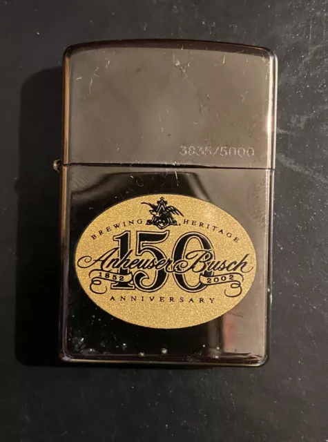 2002 BUDWEISER 150th ANNIVERSARY ZIPPO LIGHTER #3835/5000 Selling massive collec
