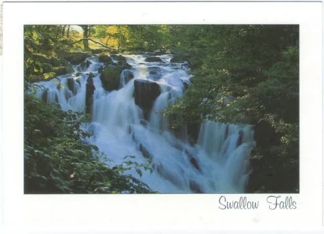 Swallow Falls, Betws Y Coed, colour postcard, posted 2002