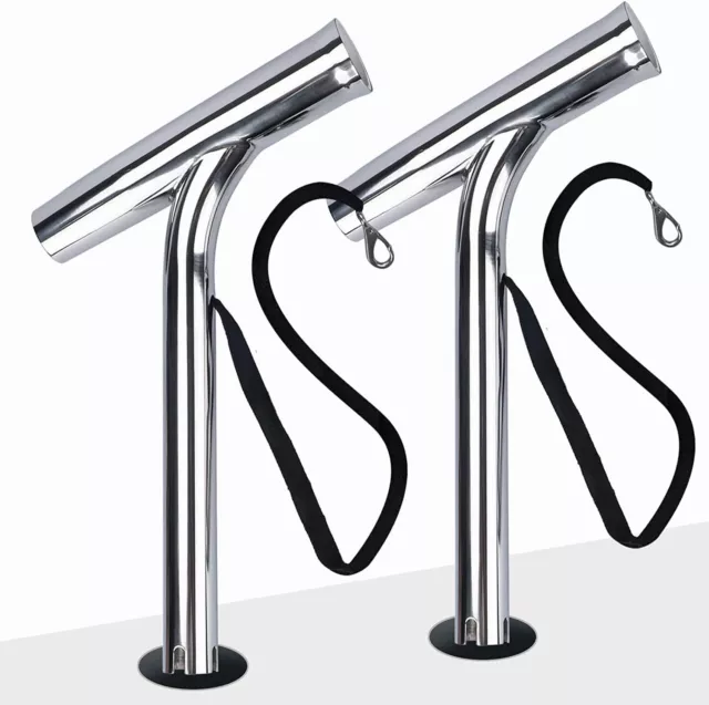 2X Outrigger Marine Boat Fishing Rod Holder Stainless Steel Plug-in Rod Pod