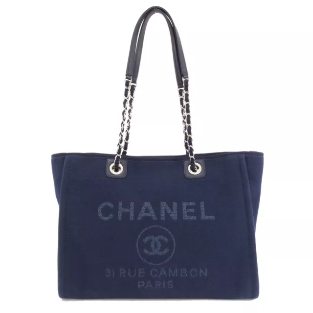 Sold at Auction: Chanel - Large Deauville Tote Shoulder Bag - Tan Canvas  Rue Cambon