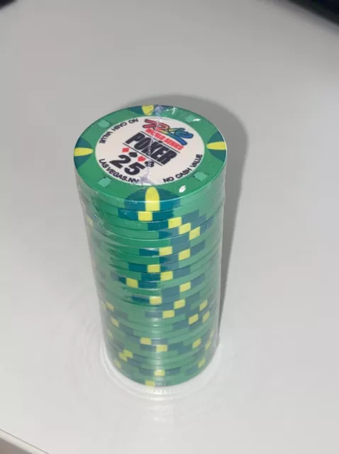 BLISTER da 25 Fiches - Poker chips ceramica replica RIO World Series Valore 25