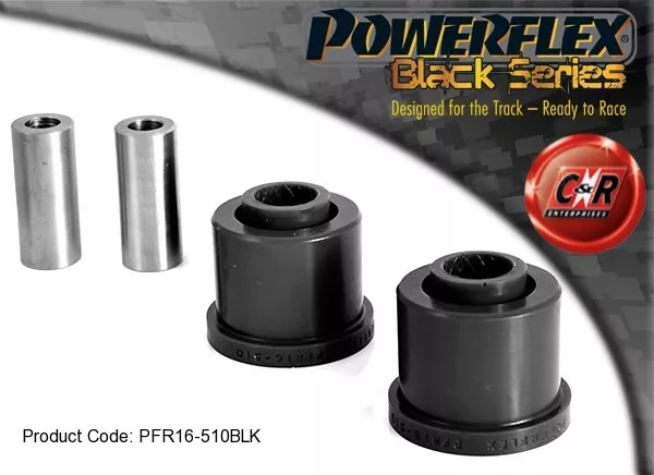 Powerflex Black Arrière Faisceau Bagues de Support pour Fiat Panda 2wd (03-12)