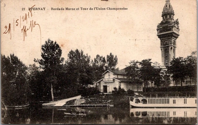*48202 cpa Epernay - edges of the Marne