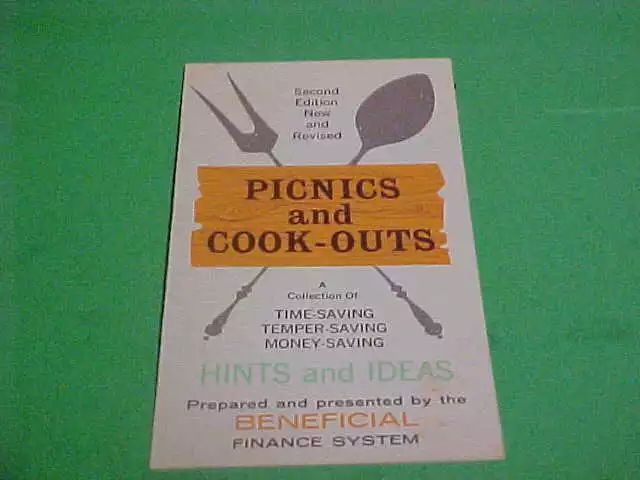 Vintage Picnics & Cook-Outs Booklet By Beneficial Finance System