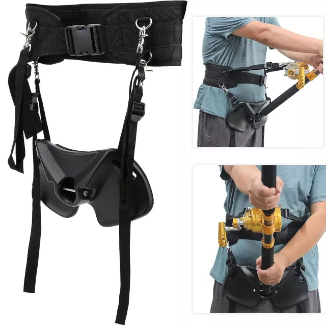 BOAT FISHING BELLY Belt Rod Holder Fighting Belt Harness Adjustable Waist  Belt $41.89 - PicClick