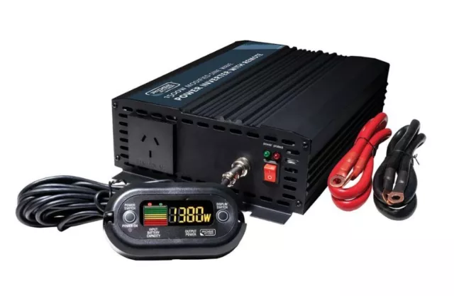 Ridge Ryder Power Inverter Modified Sine Wave With Remote 1500W