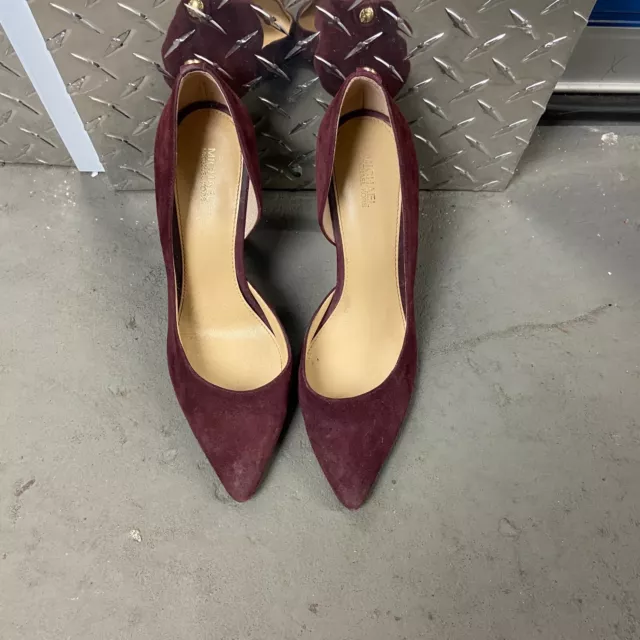 Women's Sz 8 MICHAEL KORS Plum Suede Pumps