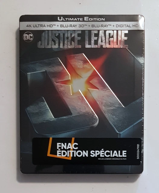 BD-UHD 4k + Blu-ray 3D + Blu-ray - Steelbook : JUSTICE LEAGUE - Ed. FNAC - Neuf