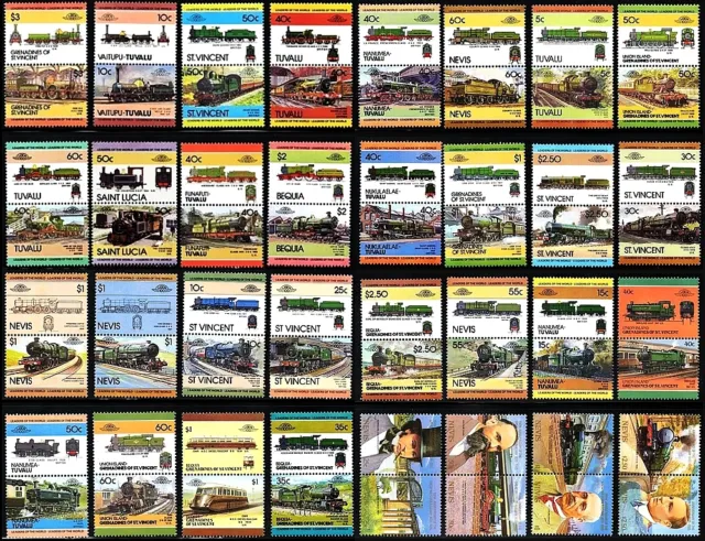 GWR Great Western Railway Collection of 65 Locomotive Train Stamps (Loco 100)