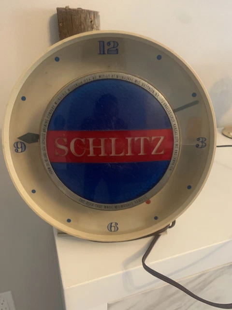 Schlitz Beer Advertising Clock 1961