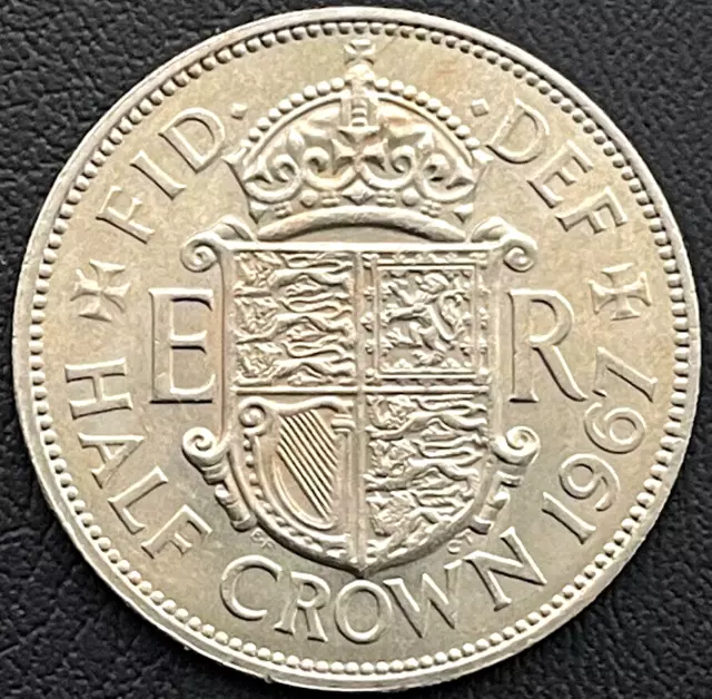 1967 Great Britain 1/2 Crown KM# 907 Europe UNCIRCULATED Coin UK England Coins